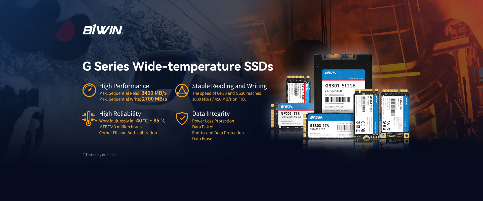 Wide-temperature